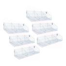 Kit - 6 Cestos Com Divisórias Branco New Plus - Sa Gondolas