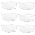 Kit 6 Cestos Multiuso Organizador Médio Transparente 20x15x6 Kit 6 Cestos Multiuso Organizador Médio Transparente 20x15x6