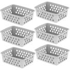 Kit 6 Cestos Organizacional Médio Decorativos Armário Gaveta Kit 6 Cestos Organizacional Médio Decorativos Armário Gaveta