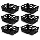 Kit 6 Cestos Organizador Multiuso Empilhável Gaveta 20x15x6 Organizador de Geladeira Transparente