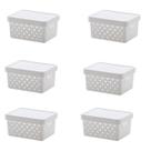 Kit 6 Cestos Organizador Quadratta 19x14x10 Branco Paramount Kit 6 Cestos Organizador Quadratta 19x14x10 Branco Paramount