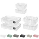Kit 6 Cestos Organizador Rattan Armário Gaveta Lavanderia