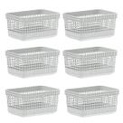Kit 6 Cestos Organizadores 2.5 L Multiuso Decorativo Espaçoso P/ Ambientes Casa Cozinha Lavanderia Quarto Sala