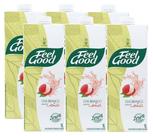 kit 6 Chá branco sabor lichia Feel Good 1L 1000ml