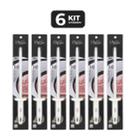 Kit 6 chaira afiador 10" cabo polipropileno branco 39 cm Kit 6 chaira afiador 10" cabo polipropileno branco 39 cm