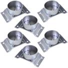 Kit 6 Chapinhas Chapa Elevada com Tubo Fixação Pés Palito Rosca 5/16 Zincada (FDL)