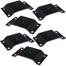 Kit 6 Chapinhas Chapa Elevada Fixação Pés Palito Rosca 5/16 Preto G59