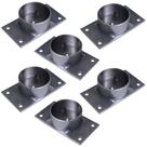 Kit 6 Chapinhas Chapa Reta com Tubo Fixação Pés Palito Rosca 5/16 Zincada G59