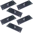 Kit 6 Chapinhas Chapa Reta Fixação Pés Palito Rosca 5/16 Zincada G59