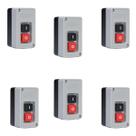 Kit 6 Chave Liga e Desliga p/ Acionamento Motor Bipolar 30A Cor:Cinza