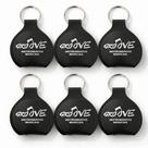 kit 6 Chaveiros Porta Palhetas Groove material sintético Preto Violão Guitarra Baixo
