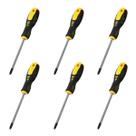 Kit 6 Chaves Estrela Philips Cabo Emborrachado 20cm Aço Crom