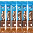 Kit 6 choco wheyfer chocolate c avelã crocante 6g de proteina 25g +mu