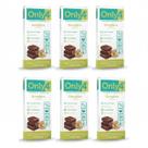 KIT 6 CHOCOLATE VEGANO ZERO 70% CACAU GENGIBRE ONLY4 20g