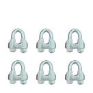 Kit 6 Clips Grampo Leve para Cabo de Aço 1/2" - Fischer