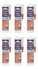 KIT 6 COLA CASCOLA MONTA E FIXA PL600 INTERNO EXTERNO 375g FORTE