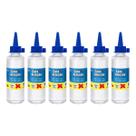 Kit 6 Cola do artesão silicone líquida transparente EVA Isopor 100ml