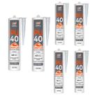 Kit 6 Cola Pu 40 Flex Silicone Selante Adesivo 380g Orbi Cinza