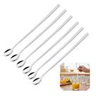 Kit 6 Colher Bailarina para Suco Drink Aço Inox Oxford 30cm Wolff