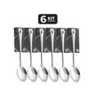 Kit 6 colher de servir inox 35 cm