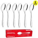 Kit 6 Colher de Sobremesa em Aço Inox Original Line