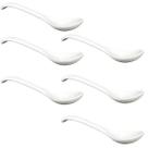 Kit 6 Colheres Colherzinha Porcelana Sobremesa Sal Açúcar Café com 11cm