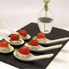 Kit 6 Colheres de Porcelana Para Finger Food Branca 20ml Lyor
