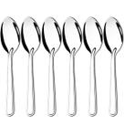 Kit 6 Colheres Grandes de Inox para Servir Arroz Molhos para Hotéis Restaurantes Taumer