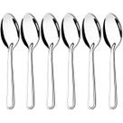 Kit 6 Colheres Grandes de Inox para Servir Arroz Molhos para Hotéis Restaurantes Taumer