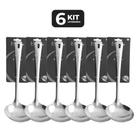 Kit 6 concha inox 34 cm