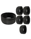 Kit 6 Conduíte Flex Espiralado 3/4 25m Preto Antichama