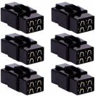 Kit 6 Conector 4 Vias Technoise Com Trava Macho E Fêmea Som