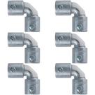 Kit 6 Conector Curvo Box Sem Rosca Aluminio 3/4 Tramontina