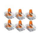 Kit 6 Conector de emenda 2 Polos fio/cabo 0,14 a 4mm² Wago