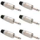 Kit 6 Conector P10 Mono Blindado Nys225s Rean By Neutrik