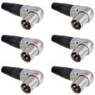 Kit 6 Conector Xlr Macho 90 Rc3mr Rean By Neutrik