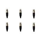 Kit 6 Conectores XLR Fêmea Linha PLG SA2X - SANTO ANGELO
