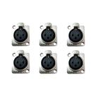 Kit 6 Conectores XLR Fêmea Painel SA2X - SANTO ANGELO