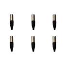 Kit 6 Conectores XLR Macho Linha PLG SA2X - SANTO ANGELO Kit 6 Conectores XLR Macho Linha PLG SA2X - SANTO ANGELO