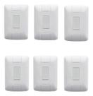 Kit 6 Conjunto Com 1 Interruptor Simples Tramontina Aria Cor Branco