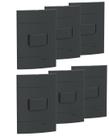 Kit 6 conjunto de interruptores simples cor grafite 10a 250v schneider