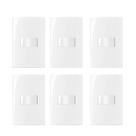 Kit 6 conjunto interruptor simples 4x2 10a 250v com placa margirus sleek branco
