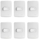 Kit 6 Conjunto Interruptor Simples Bipolar 25a Schneider