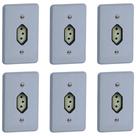 Kit 6 Conjunto Tomada 2p+t 20a 250v Silentoque 4x2 Pial
