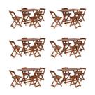 Kit 6 Conjuntos Dobráveis 120x70 com 4 Cadeiras Imbuia - Móveis Britz