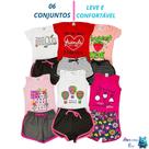 Kit 6 Conjuntos Verão Menina Kit 6 Conjuntos Verão Menina