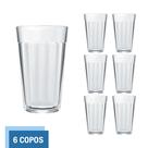 Kit 6 Copo Americano Vidro Long Drink 345ml Cristal Nadir
