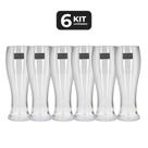 Kit 6 copo de vidro para cerveja weizen 660 ml