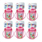 Kit 6 Copo Infantil Com Alças/Bico 320ML 6 Meses Rosa
