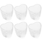 Kit 6 Copo Shot Dose de Vidro Coração 50 ml Finger Food